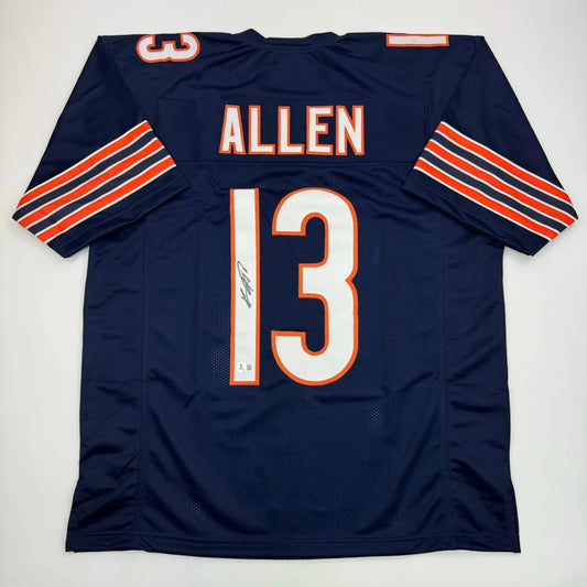 Dark blue Authentic Allen 13 jersey with autograph, perfect for professional sports league fans