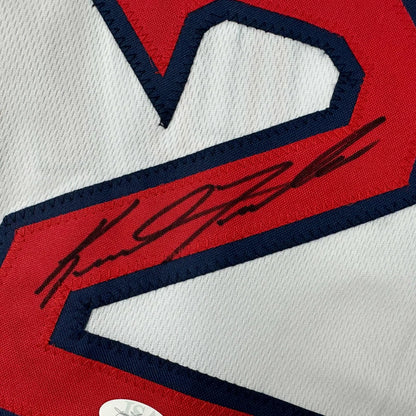 Autographed white custom jersey with red and navy trim from Foulke 29 for sports fans