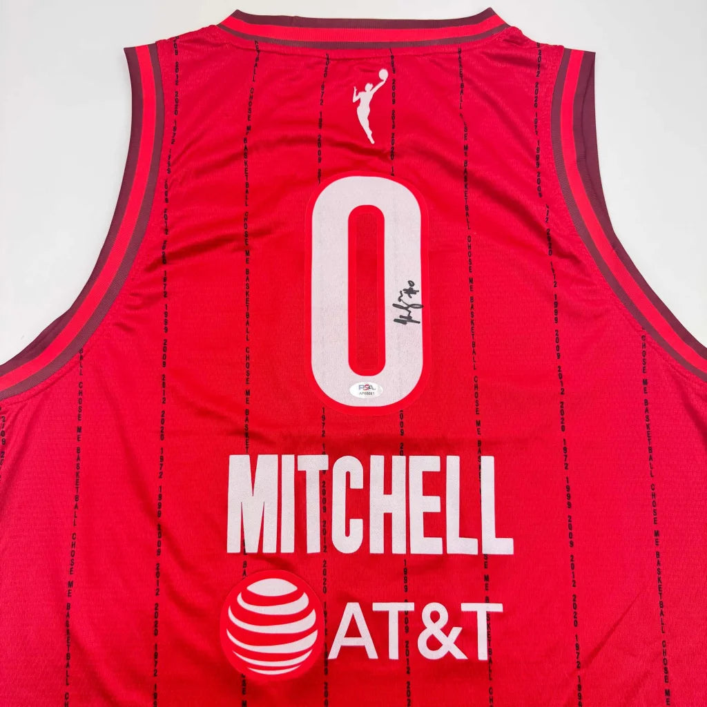 Autographed Kelsey Mitchell Indiana Red Basketball Jersey PSA COA | Certified Authentic Signed Memorabilia | vintageantiquesgifts.com