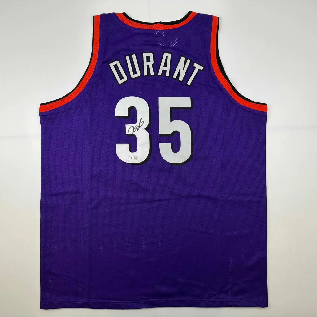 Purple Kevin Durant #35 custom jersey for professional sports collectors in the sports league