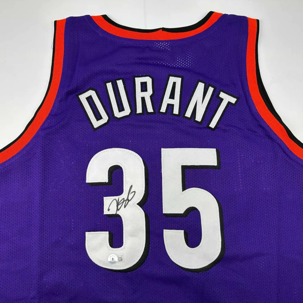 Purple Kevin Durant professional sports custom jersey with signature and DURANT 35 for sports league fans