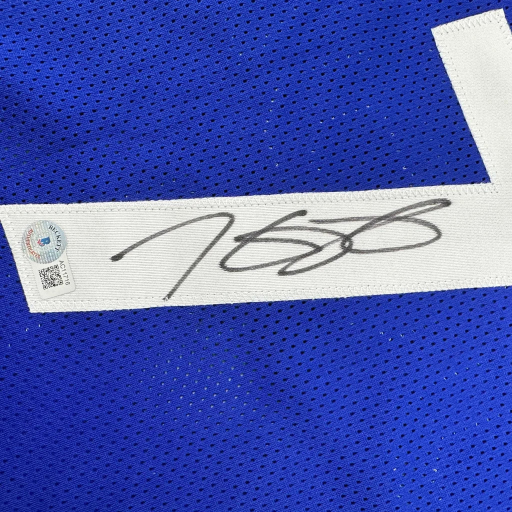 Autographed Kevin Durant United States USA Olympics Blue Basketball Jersey Beckett BAS COA | Authenticated Signed Sports Jersey | vintageantiquesgifts.com