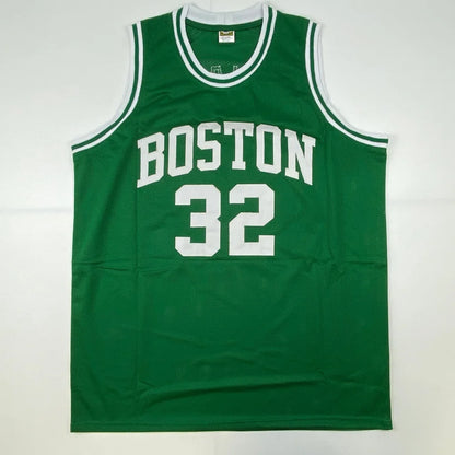 Autographed Kevin McHale custom Boston green basketball jersey, professional sports league