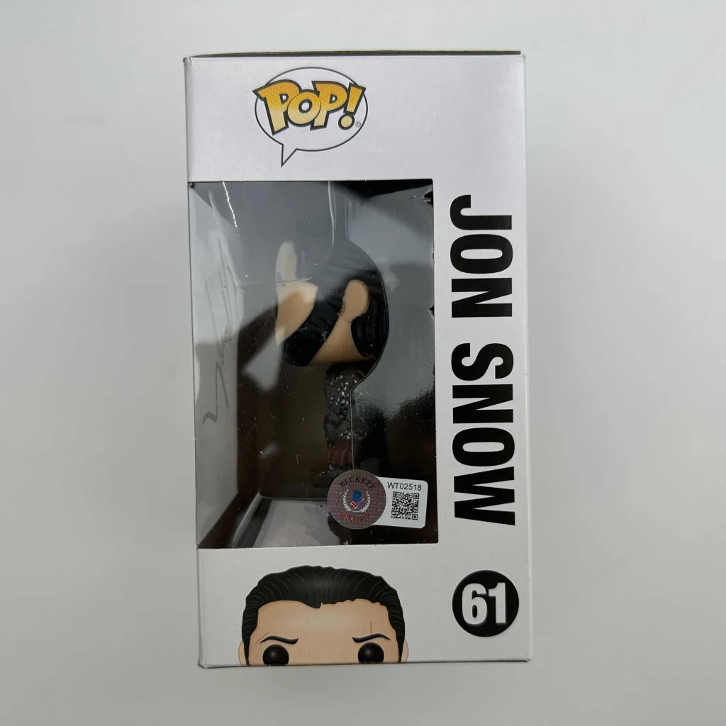 Autographed Kit Harington Jon Snow #61 Game of Thrones Funko Pop in box