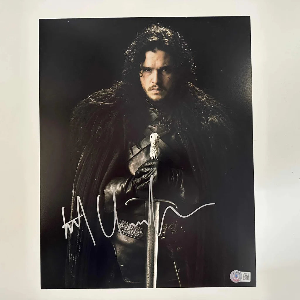 Autographed Kit Harrington Jon Snow Game of Thrones Longclaw 11x14 Photo Beckett BAS COA #2 | Hall of Fame Sports Memorabilia | vintageantiquesgifts.com