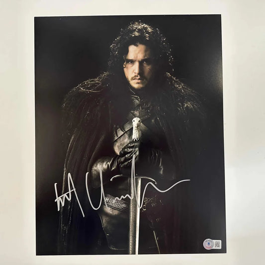 Autographed Kit Harrington Jon Snow Game of Thrones Longclaw 11x14 Photo Beckett BAS COA #2 | Hall of Fame Sports Memorabilia | vintageantiquesgifts.com