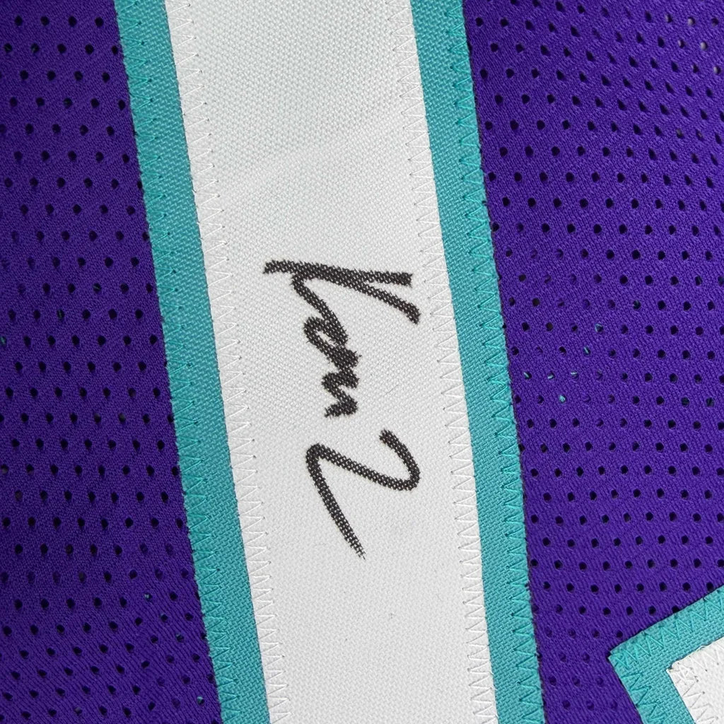Autographed/Signed Kon Knueppel Charlotte Purple Basketball Jersey JSA COA