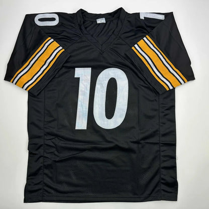 Autographed/Signed Kordell Stewart Pittsburgh Black Football Jersey Beckett BAS COA