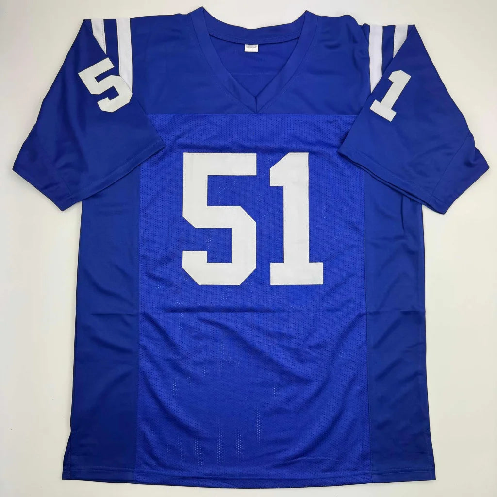 Autographed Kwity Paye Indianapolis Blue Football Jersey Beckett BAS COA | Authenticated Signed Sports Jersey | vintageantiquesgifts.com