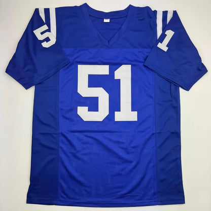 Autographed Kwity Paye Indianapolis Blue Football Jersey Beckett BAS COA | Authenticated Signed Sports Jersey | vintageantiquesgifts.com