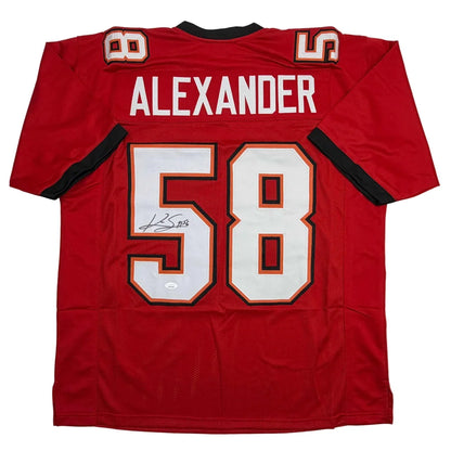 Autographed Kwon Alexander Tampa Bay Red Football Jersey JSA COA | Hall of Fame Sports Memorabilia | vintageantiquesgifts.com