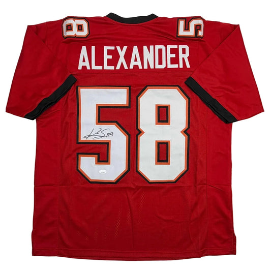 Autographed Kwon Alexander Tampa Bay Red Football Jersey JSA COA | Hall of Fame Sports Memorabilia | vintageantiquesgifts.com