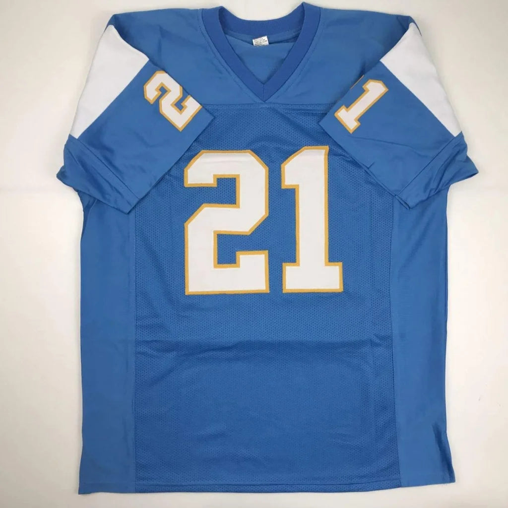 Autographed LaDainian Tomlinson powder blue custom jersey, professional sports league