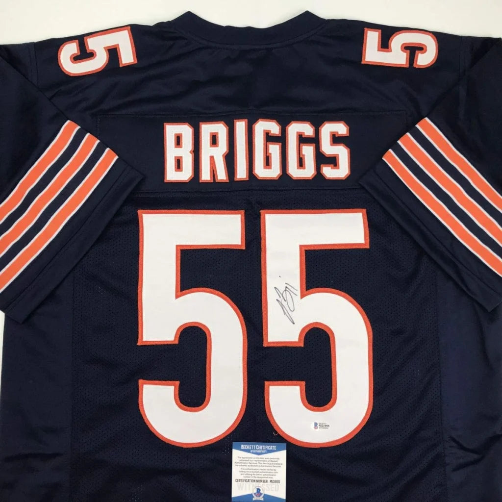 Autographed Chicago Bears Brian Urlacher #55 custom jersey from professional sports league
