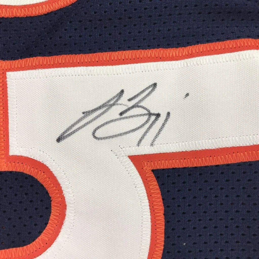 Autographed custom jersey from professional sports league featuring Brian Urlacher