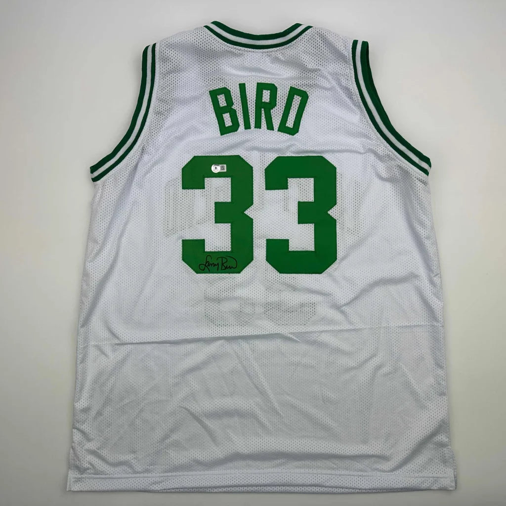 White Boston Celtics Larry Bird custom jersey with autograph for professional sports fans