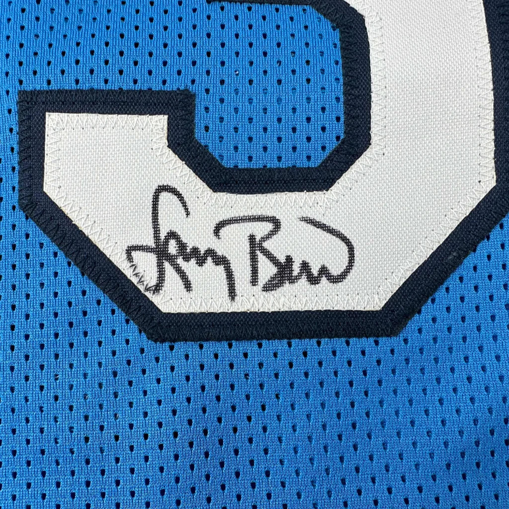 Autographed Larry Bird Indiana State blue custom jersey with number 9