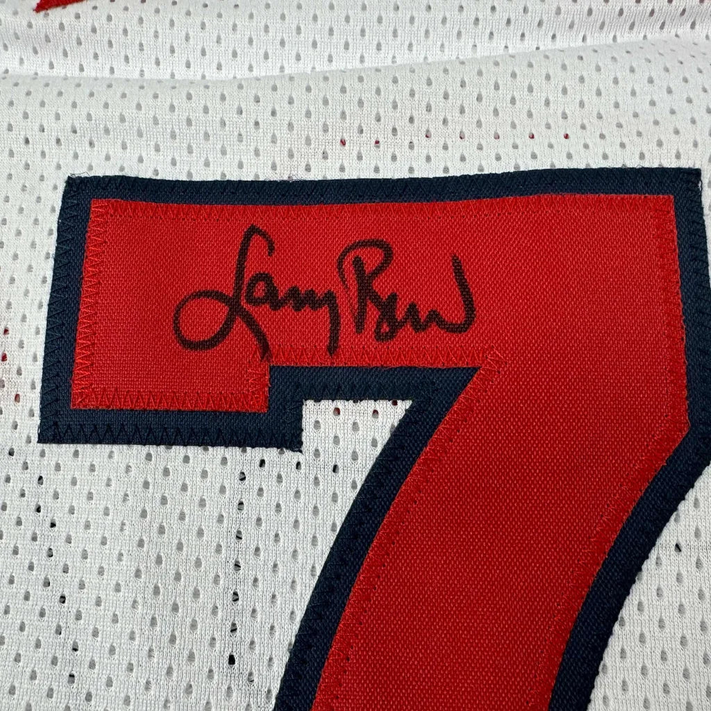 Autographed Larry Bird custom jersey patch, USA 1992 Dream Team, professional sports