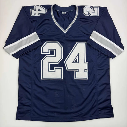 Blue custom jersey with number 24 from Professional Sports League sports league