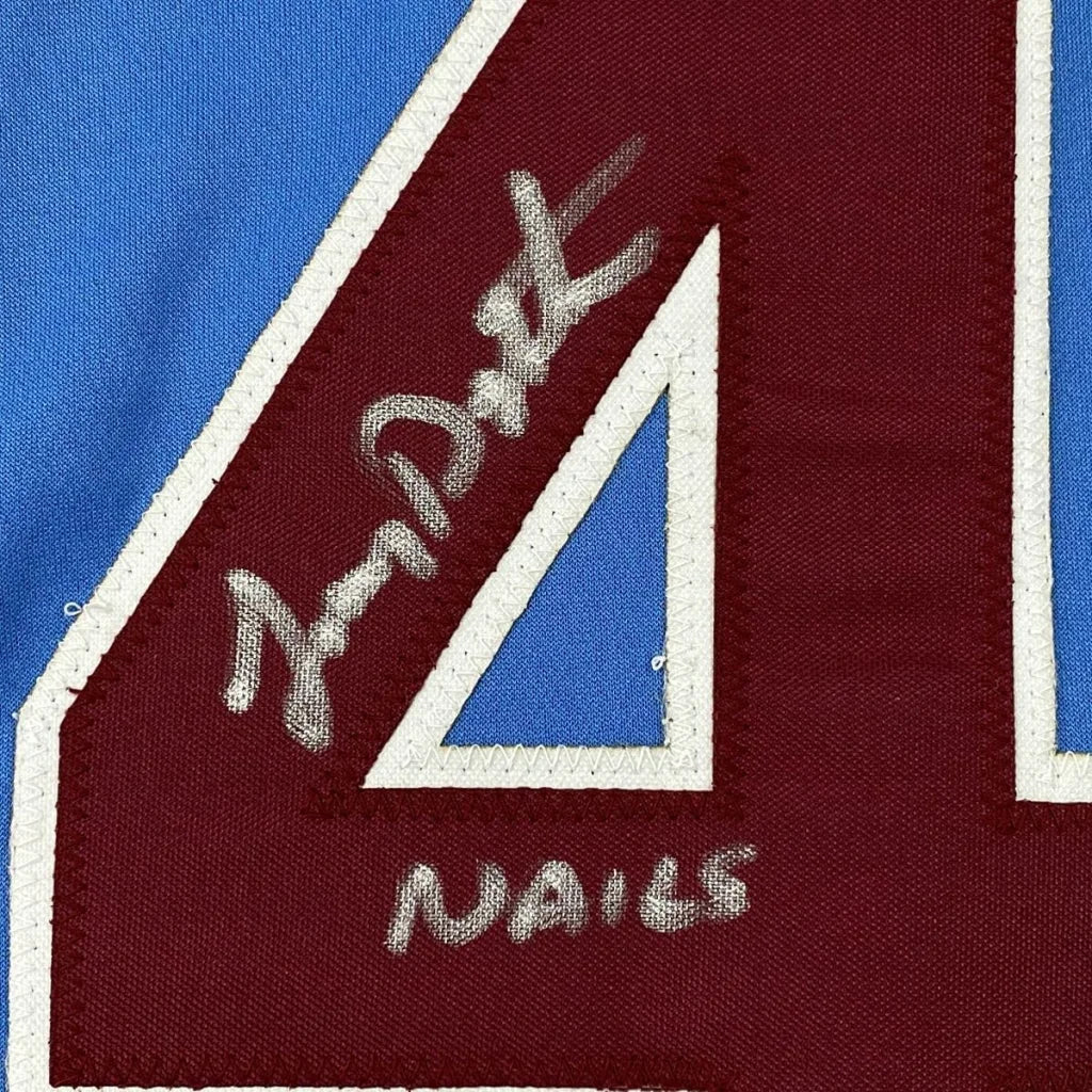 Autographed Lenny Dykstra Nails custom jersey in Philadelphia Blue retro style