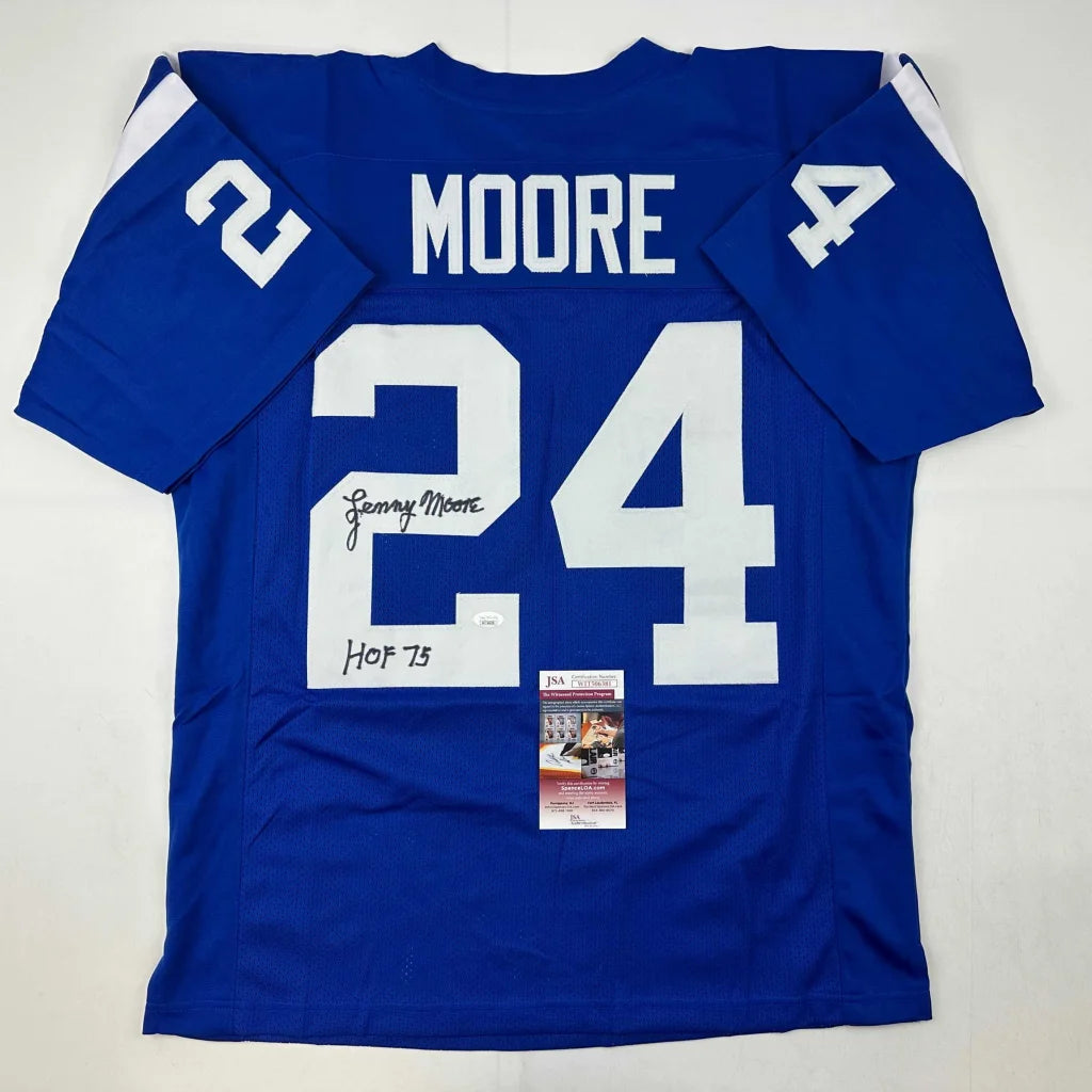 Autographed blue custom jersey with Moore 24 for professional sports fans