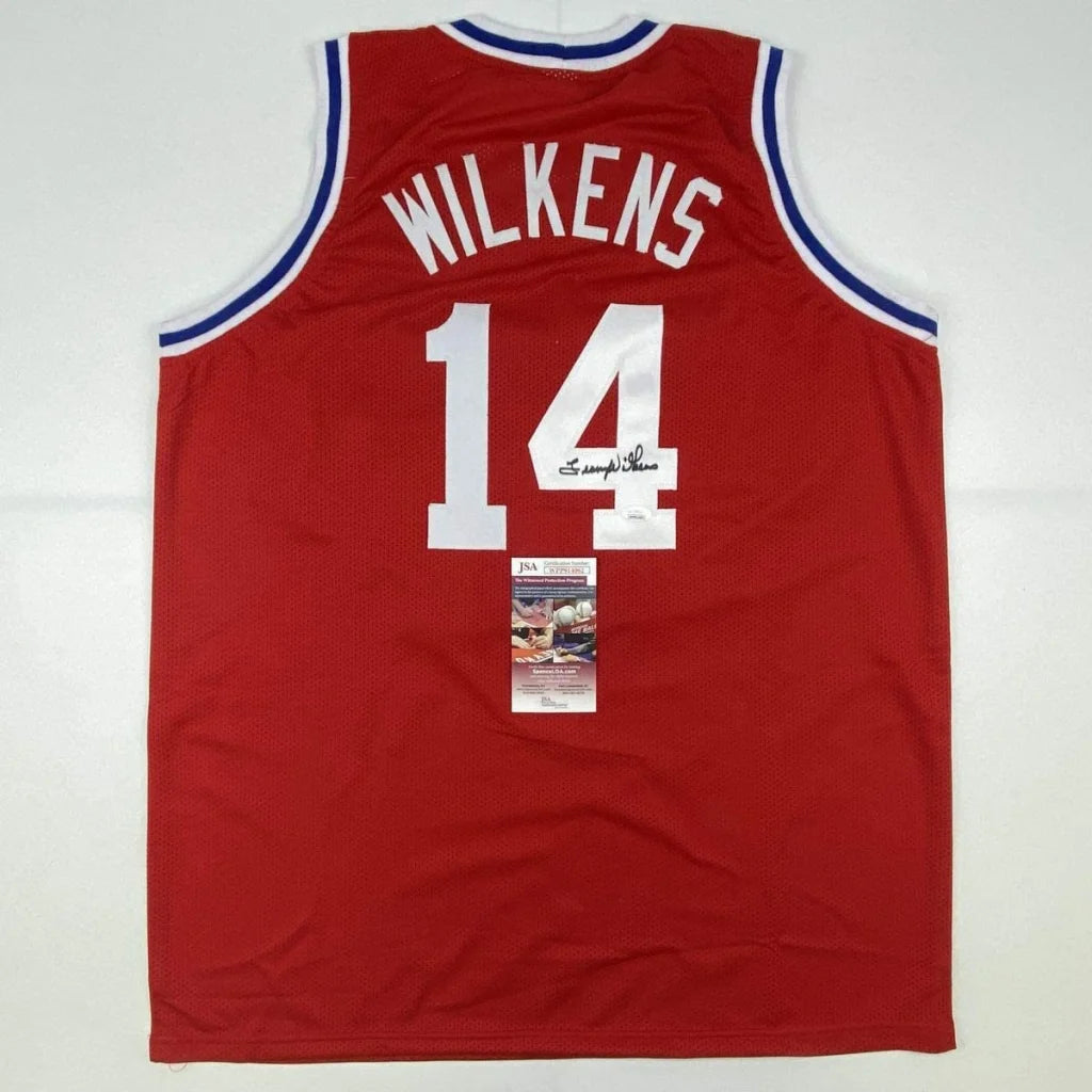 Autographed Lenny Wilkens red St. Louis custom jersey, number 14