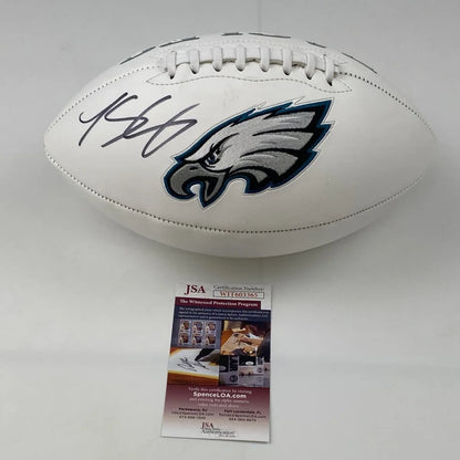 LeSean McCoy Shady autographed Philadelphia Eagles full size white panel football with Eagles logo JSA COA