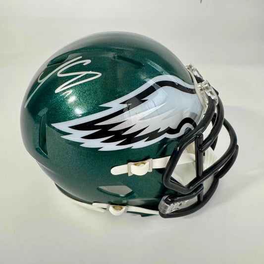 Autographed LeSean McCoy Philadelphia Eagles Mini Football Helmet JSA COA | Hall of Fame Sports Memorabilia | vintageantiquesgifts.com