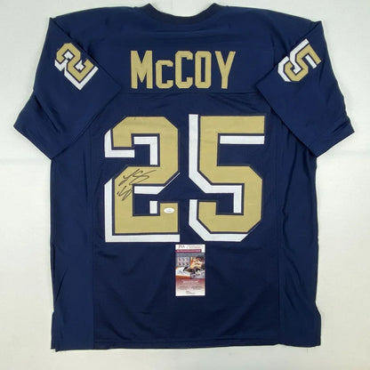 Authentic McCoy 25 custom jersey with autograph and certificate of authenticity for professional sports fans