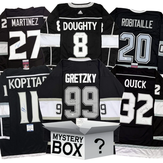 Autographed Los Angeles Hockey Jersey Mystery Box with PSA JSA or Beckett COA | Hall of Fame Sports Memorabilia | vintageantiquesgifts.com