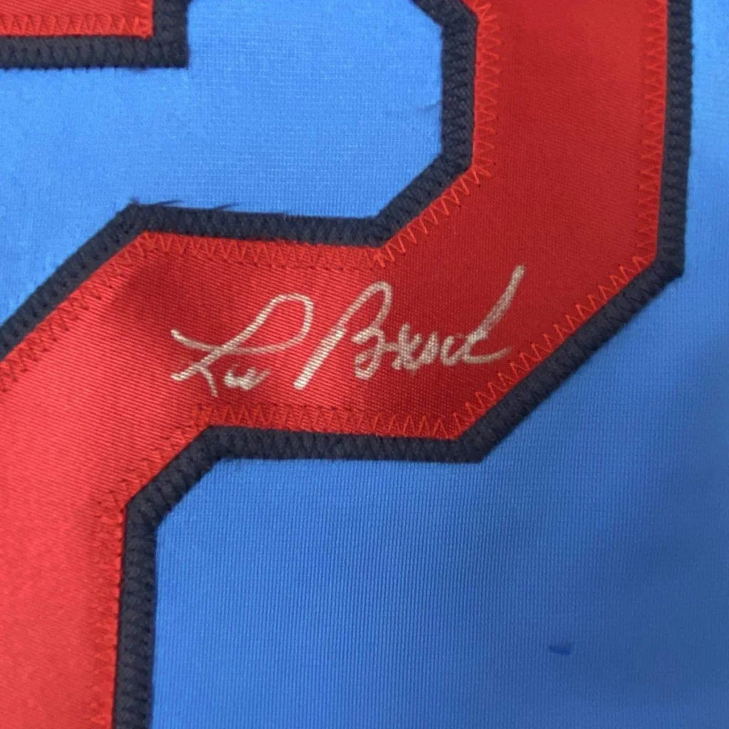 Autographed Lou Brock St. Louis Cardinals custom jersey back, JSA COA