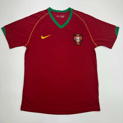 Red custom jersey with Portugal crest, Nike swoosh, for professional sports fans