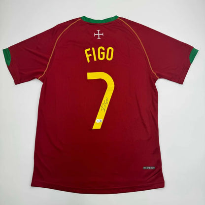 Red and green short-sleeved custom jersey with FIGO 7 for professional sports collectibles