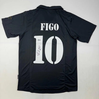 Autographed Luis Figo Real Madrid custom jersey with Figo 10 on back