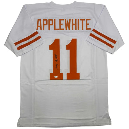 Autographed Major Applewhite Texas White College Football Jersey JSA COA | Hall of Fame Sports Memorabilia | vintageantiquesgifts.com