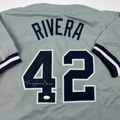 Gray custom jersey with RIVERA 42 signature for professional sports fans