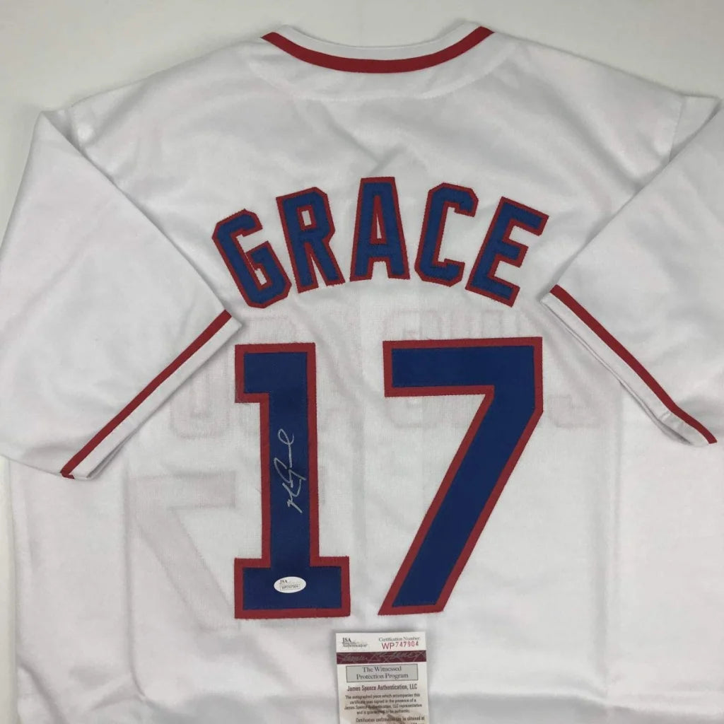 White custom jersey with Grace 17 signature for professional sports fans