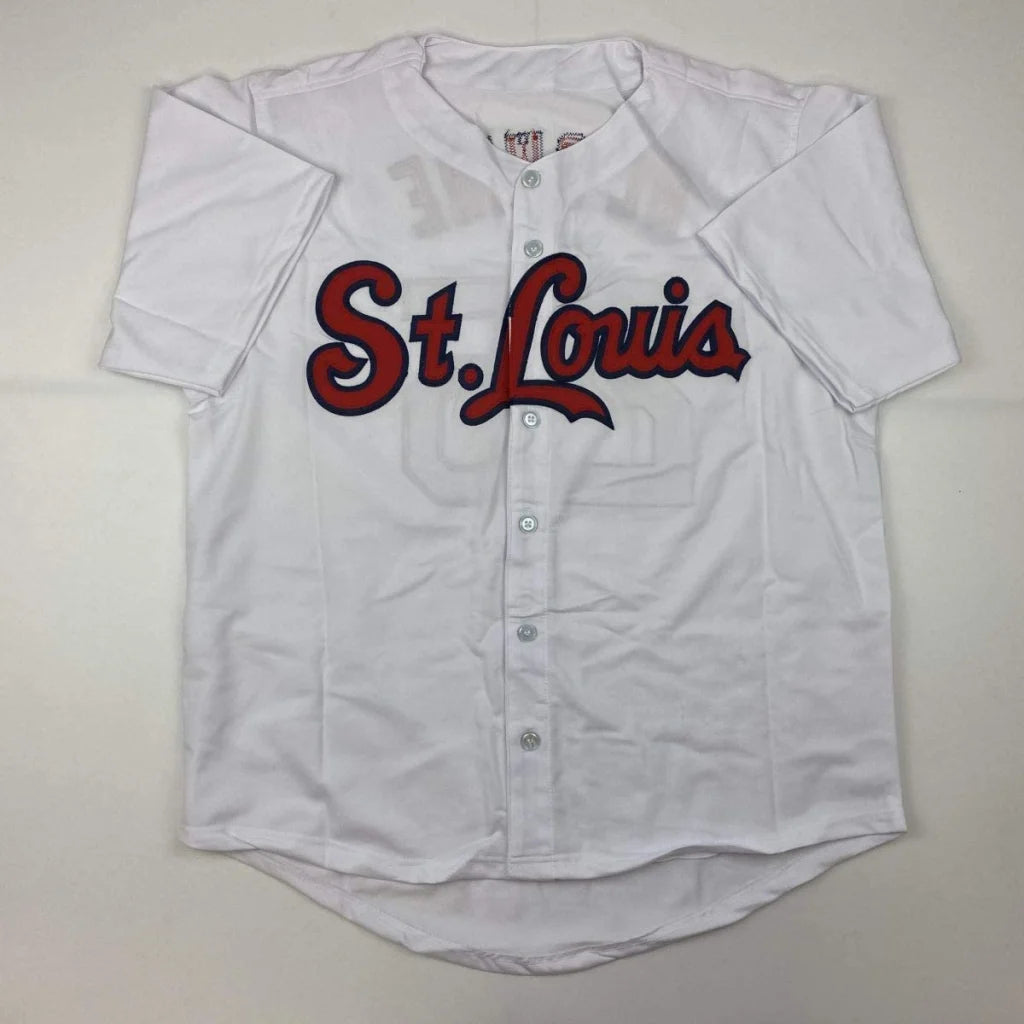 Autographed Mark McGwire St. Louis white custom baseball jersey JSA COA