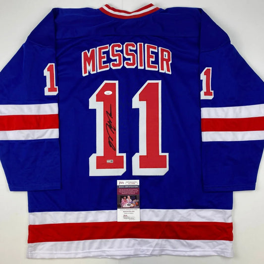 Autographed Mark Messier New York Rangers custom jersey from professional sports league