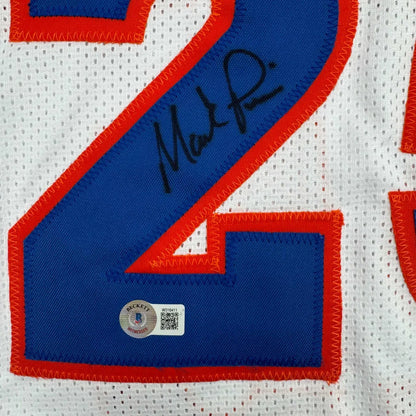 Autographed Mark Price Cleveland custom jersey with blue orange 2 patch
