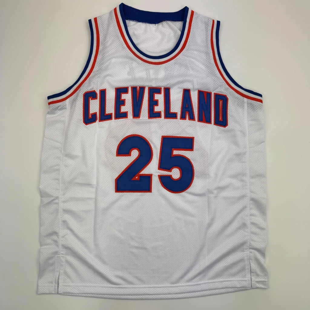 Autographed Mark Price Cleveland white mesh custom jersey number 25