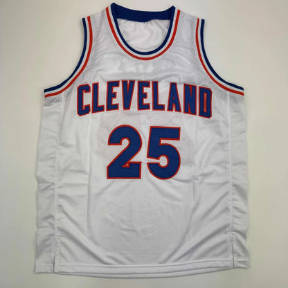 Autographed Mark Price Cleveland white mesh custom jersey number 25