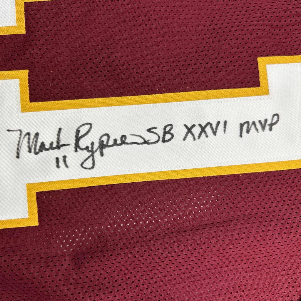 Autographed Mark Rypien SB XXVI MVP Washington maroon custom jersey