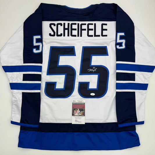 Autographed Mark Scheifele Winnipeg White Hockey Jersey JSA COA | Hall of Fame Sports Memorabilia | vintageantiquesgifts.com