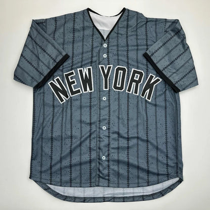 Autographed Mark Vientos New York City Connect Grey Baseball Jersey Beckett BAS COA | Authenticated Signed Sports Jersey | vintageantiquesgifts.com