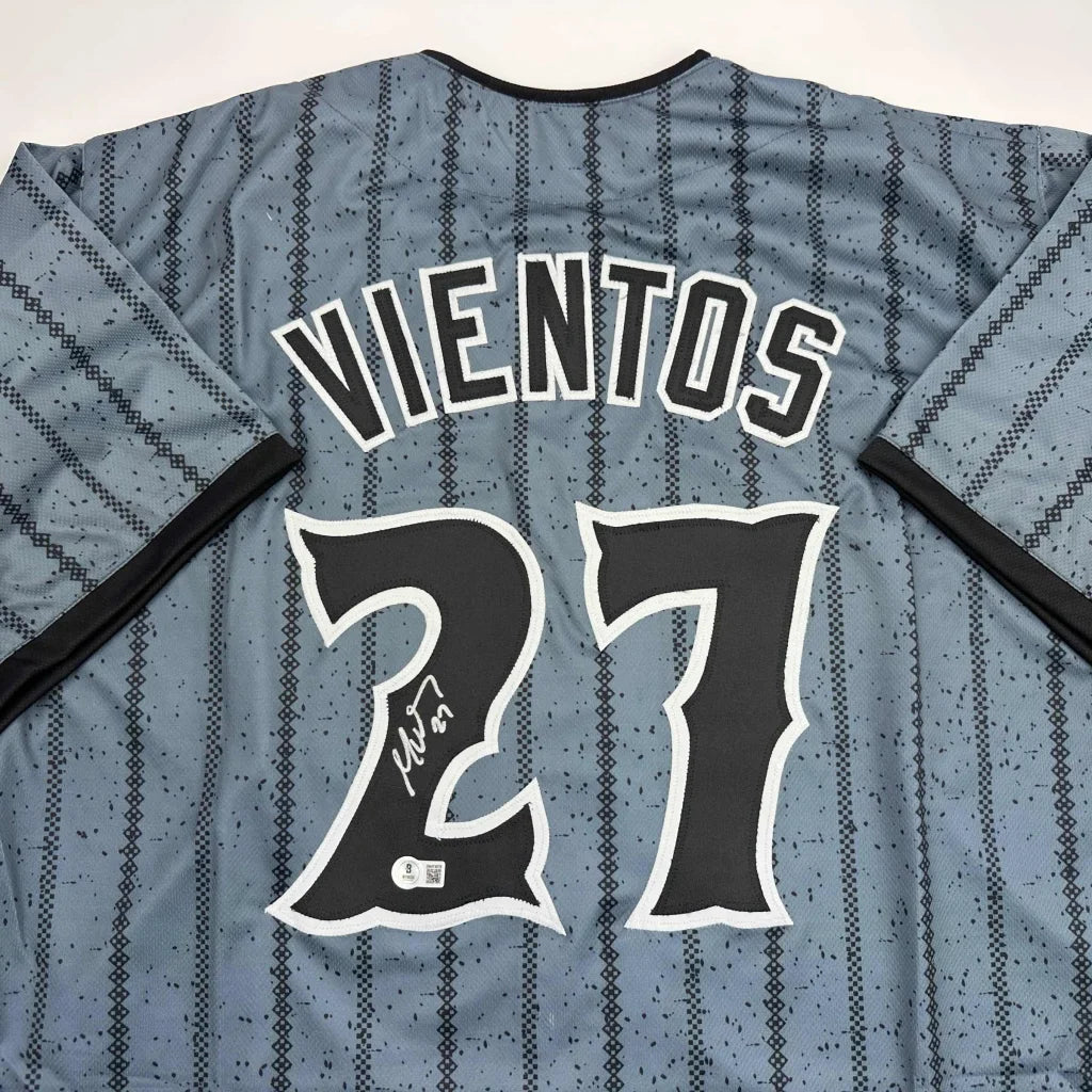 Autographed Mark Vientos New York City Connect Grey Baseball Jersey Beckett BAS COA | Certified Authentic Signed Memorabilia | vintageantiquesgifts.com