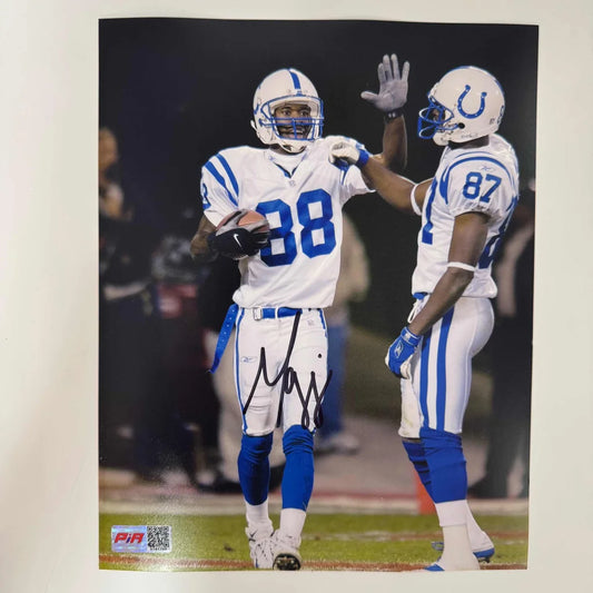 Autographed Indianapolis Colts football photo with third party authentication for fans