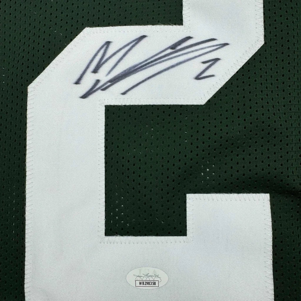 Signed Mason Crosby Green Bay Packers green custom jersey number 6 JSA COA