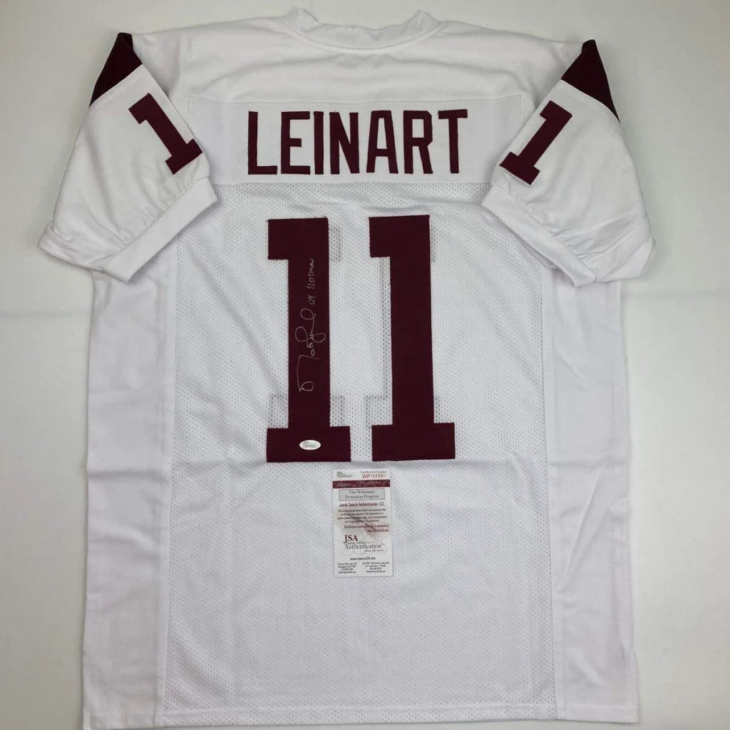 Autographed Matt Leinart 04 Heisman USC Southen Cal White College Football Jersey JSA COA | Hall of Fame Sports Memorabilia | vintageantiquesgifts.com