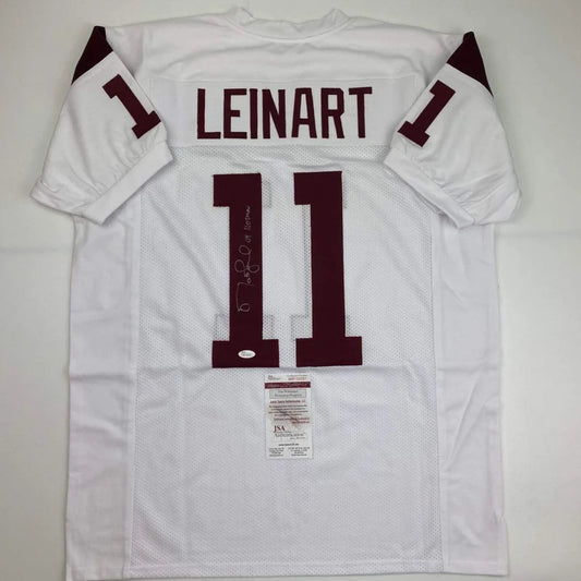 Autographed Matt Leinart 04 Heisman USC Southen Cal White College Football Jersey JSA COA | Hall of Fame Sports Memorabilia | vintageantiquesgifts.com